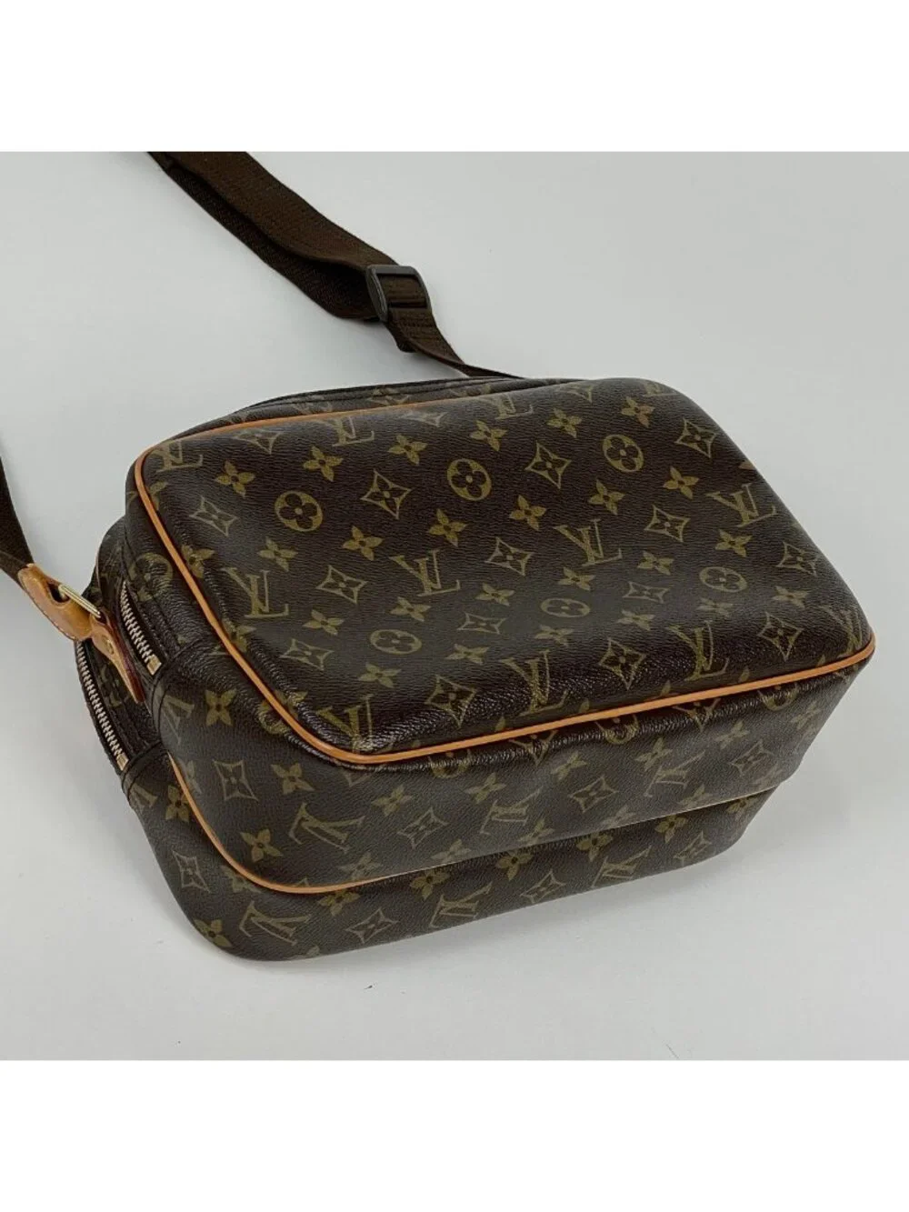 Louis Vuitton Reporter PM Shoulder Bag Crossbody Monogram Brown